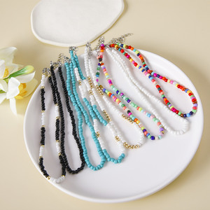 Collier Bohème Européen et Américain en Perles de Rocaille Multicolores Rondes en Forme de U, Bijou Tendance pour Fête - Product Image 4
