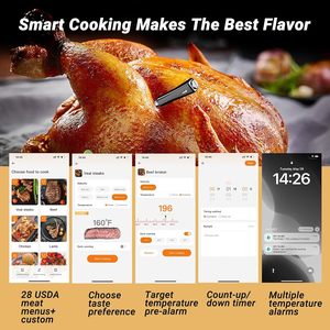 Thermomètre numérique sans fil intelligent <span class=keywords><strong>SEB</strong></span> avec double sonde, Bluetooth et Wi-Fi, surveillance à distance, accessoires pour barbecue de grande taille - Product Image 4
