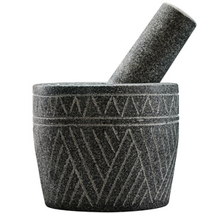 Stone Mortar And Pestle Hand Carved For Garlic Crushing Manual Grinding Kitchen Tool Durable Herb Spice Grinder - Product Image 5
