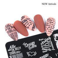 Fourniture Nail Art Transfert Plaque En Acier Rétro Papillon Note De Noël Flocon De Neige Modèle estampage ongles français