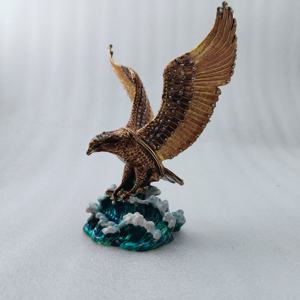 Scatola regalo in metallo bejewelled smaltato scatola in piedi gufo scatola di gingillo <span class=keywords><strong>d</strong></span>'aquila per uso domestico decorazione - Product Image 4