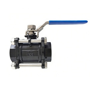 Precio al por mayor Proveedor <span class=keywords><strong>de</strong></span> China Válvula <span class=keywords><strong>de</strong></span> bola <span class=keywords><strong>de</strong></span> acero <span class=keywords><strong>de</strong></span> tres piezas (3PCS) con operación manual - Product Image 5