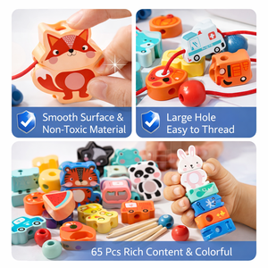 Gioco Educativo Montessori Direttamente dalla Fabbrica, Perline da Infilare, Blocchi a Forma di Frutta per Bambini - Product Image 3