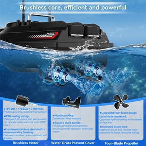 Barco Cebador <span class=keywords><strong>de</strong></span> Pesca RC V066GPS con Piloto Automático y GPS, 200 Puntos <span class=keywords><strong>de</strong></span> Ruta, 4 Zonas <span class=keywords><strong>de</strong></span> Pesca, 20 km/h, Sin Escobillas, Alcance <span class=keywords><strong>de</strong></span> 1 km - Product Image 2