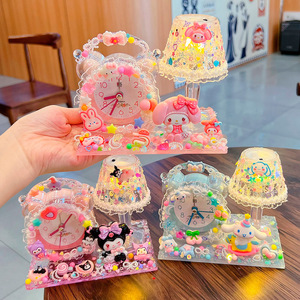 <b>Crystal</b> Diy Clock Night Light <b>Set</b> Cartoon Print Handmade Home Decoration For Girls Kids - Product Image 3