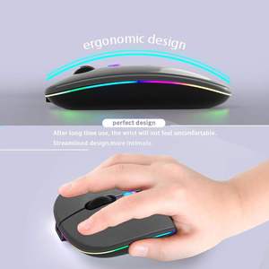 อุปกรณ์เสริมคอมพิวเตอร์เกมมิ่งแบบกำหนดเองได้ ไฟ LED  แบบ Dual-mode เงียบ ราคาถูก  แบบ USB และไร้สาย BT5.2  ชาร์จซ้ำได้ - Product Image 5