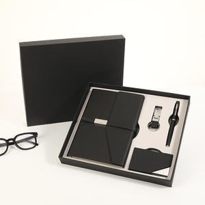 Customizable Logo Four-Piece Eco-Friendly Leather Business Gift Set Modern Design for Christmas Promotional Office