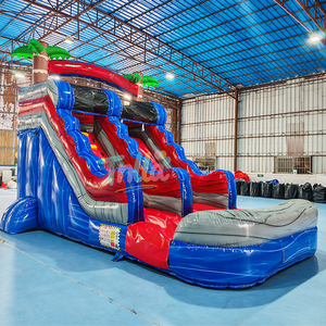 Structure gonflable commerciale en PVC pour parc aquatique, avec toboggan sec et aquatique, idéale pour la <span class=keywords><strong>location</strong></span> événementielle - Product Image 1