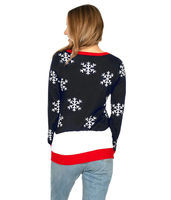 Pull de Noël en acrylique à motif renne, tricoté, design original, vente directe usine