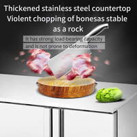Réfrigérateur sous comptoir quatre portes à refroidissement par air, sans givre, en acier inoxydable, table de préparation réfrigérée commerciale, refroidisseur -10°C