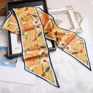 Vendita calda all'ingrosso di moda da donna <span class=keywords><strong>sciarpe</strong></span> firmate di marca di lusso modello personalizzato lungo in seta turca sciarpa <span class=keywords><strong>Foulard</strong></span> En Soie - Product Image 5