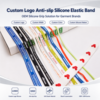 Bande élastique personnalisée avec logo jacquard et revêtement en silicone antidérapant
