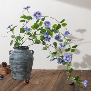 Fleurs artificielles de volubilis Meng Jie à longues tiges, arrangement floral en soie pour la décoration intérieure et les accessoires de mariage - Product Image 1