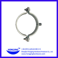 Hongjing pinces de tuyau réglables en acier galvanisé à chaud pince de poteau d'oreille d'ancrage différentes gammes pinces fendues simples