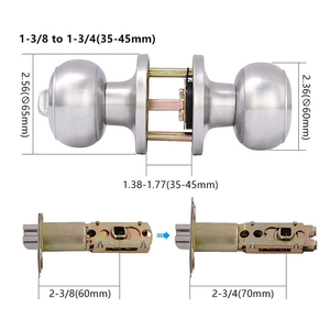 High Security Stainless Steel <strong>Door</strong> <strong>Knob</strong> Lock Interior Room Main <strong>Door</strong> Cylindrical <strong>Door</strong> <strong>Knob</strong> Lock - Product Image 2