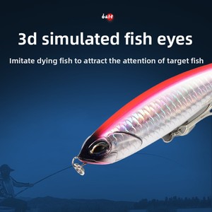 Ensemble de leurres crayon pour barre de <span class=keywords><strong>mer</strong></span> The Brave Sea Bass, pour la pêche en rivière, lac, ruisseau et en <span class=keywords><strong>mer</strong></span> - 145 mm/70 g, leurre dur artificiel coulant en ABS avec hameçons - Product Image 3