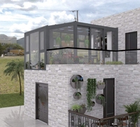 Maison en verre Jardin d'hiver Véranda Pergola préfabriquée Jardin d'hiver Aluminium Aluminium Jardins d'hiver et maisons en verre Kit