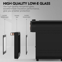 Neues Design OEM 16L Manuelle Heißluftfritteuse Smart mit LCD-Display Ölfreier Haushaltskocher mit Sichtfenster Heizoption