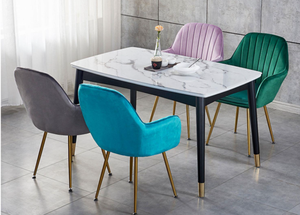 Chất Lượng Cao Hiện Đại Nhung Giọng Ghế Chân Vàng Thiết Kế Cổ Điển Màu Xanh Hồng Tùy Chọn Cho Phòng Khách Phòng Ăn Khách Sạn Phòng Tắm Sử Dụng - Product Image 5