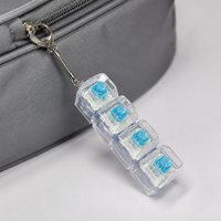 Porte-clés anti-stress transparent en acrylique PC avec interrupteur de clavier mécanique et testeur de touches