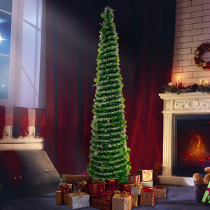 Décoration <span class=keywords><strong>de</strong></span> Noël exclusive transfrontalière : Arbre <span class=keywords><strong>de</strong></span> Noël circulaire vert <span class=keywords><strong>de</strong></span> 1,5 mètre avec lumières, vente directe d'usine - Product Image 1