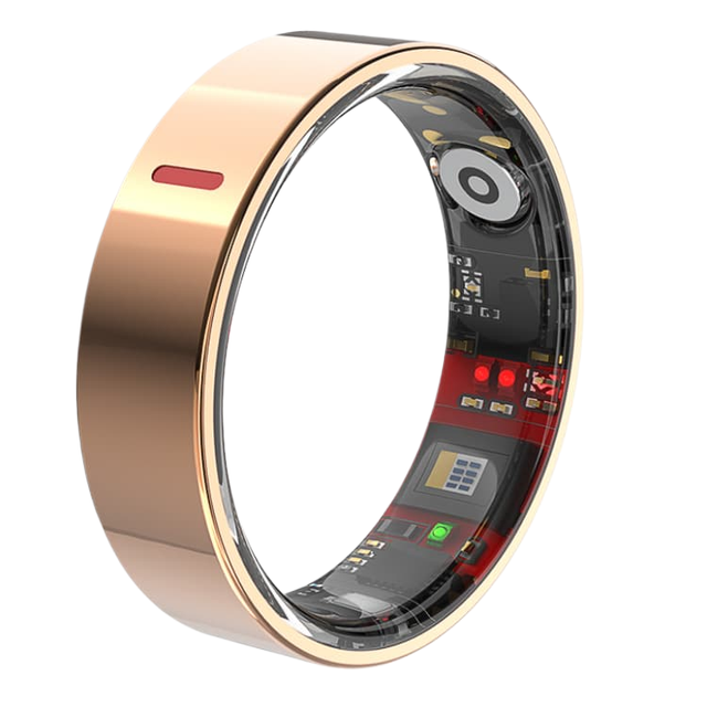 Ultra-Thin Smart Ring 5ATM IP68 Health Ring Heart Rate SpO2 Blood Oxygen Stress Sleep Monitor