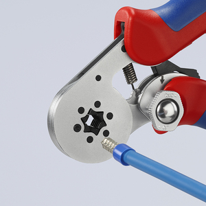 KNIPEX 97 55 14 Pince à sertir pour embouts (ferrules), avec réglage automatique pour sertissage latéral avec poignées - Product Image 4