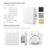 Interrupteur mural intelligent Tuya Zigbee, interrupteur à bascule pour maison intelligente, fonctionne avec Alexa et Google Home