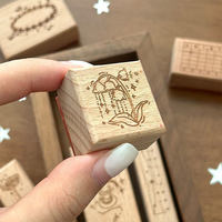 Tampons en bois personnalisés multi-styles avec logo gravé pour le scrapbooking et l'usage décoratif
