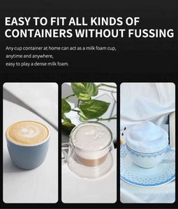 Newest Electric Milk Frother With Stand Milk Foam <b>Maker</b> Hand Hold Whisk for Cappuccino and Latte - Product Image 4