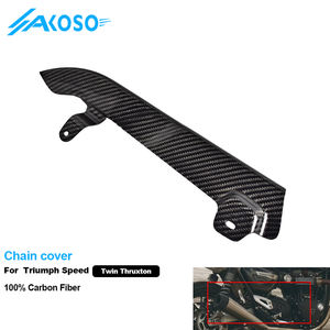 AKOSO 100% 3K 3*3 <span class=keywords><strong>accessoires</strong></span> de moto en Fiber de carbone couvercle de chaîne pour Speed Twin <span class=keywords><strong>Thruxton</strong></span> 2020 + - Product Image 1