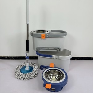 Serpillère rotative à 360° en acier inoxydable avec seau, système de nettoyage de sol professionnel au design moderne pour la maison et le <span class=keywords><strong>bureau</strong></span> - Product Image 4
