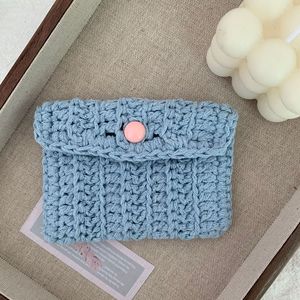 Cartera <span class=keywords><strong>de</strong></span> mano tejida a mano a rayas <span class=keywords><strong>de</strong></span> algodón puro, monedero <span class=keywords><strong>de</strong></span> <span class=keywords><strong>ganchillo</strong></span> multicolor con cierre <span class=keywords><strong>de</strong></span> botón, portátil <span class=keywords><strong>para</strong></span> uso diario - Product Image 4