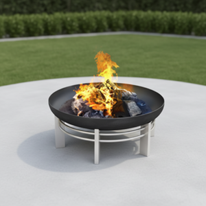 <span class=keywords><strong>Brasero</strong></span> rond en acier pour foyer extérieur, barbecue domestique, camping, cuisson au bois, design Corten, poêle personnalisé pour fêtes et festivals - Product Image 3