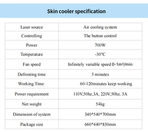 Equipo de enfriamiento de la piel por aire frío para la protección de la piel durante el tratamiento con láser de alta energía, evita quemaduras y reduce el dolor. - Product Image 6