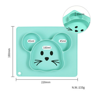 Piatti e Ciotole in Silicone Creativi a Forma di Cartone Animato con Ventosa per Bambini, Set da Pranzo per Neonati - Product Image 6