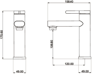 Grifo de agua de baño de fregadero moderno para el hogar avanzado Ahorro de espacio compacto con resistencia a la corrosión - Product Image 2