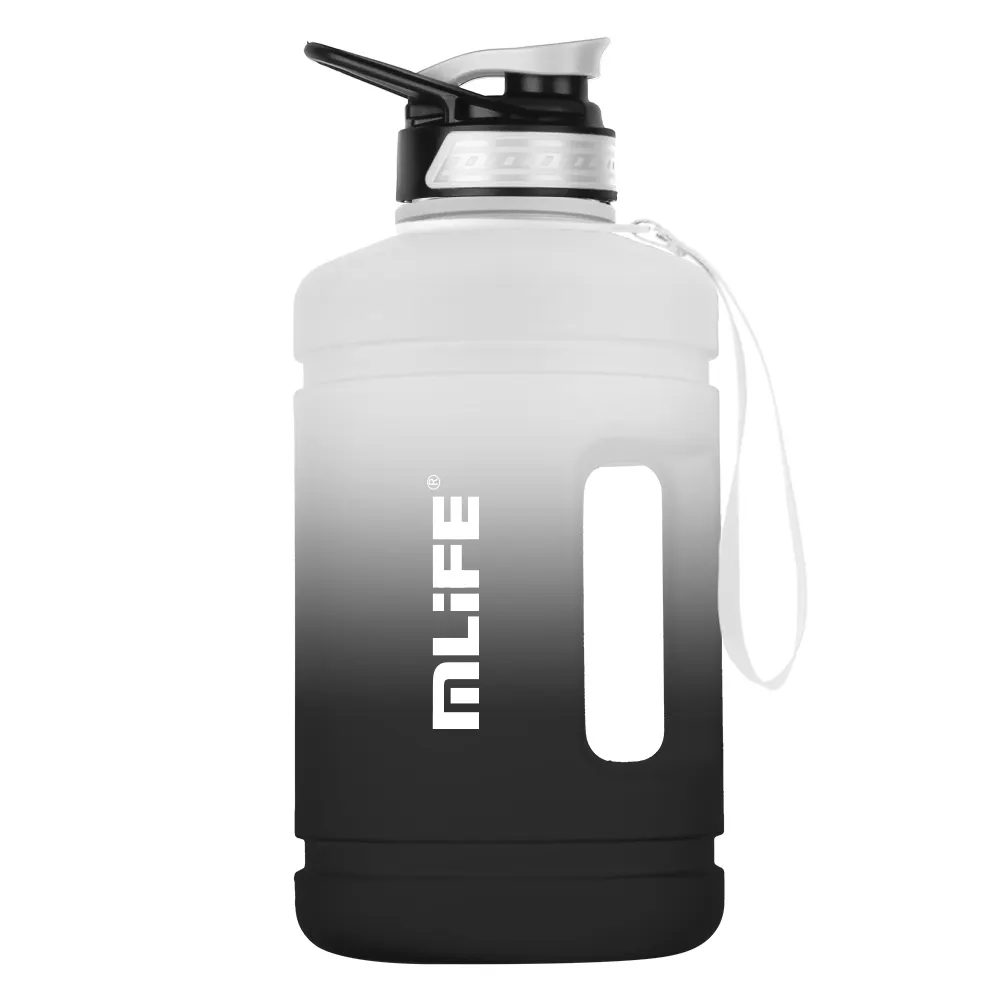 customized print a cooler black gym 2l 64oz big bottle of water