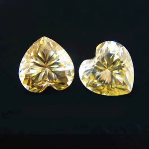 Gele Kleur Gift Hart Marquise Oval Radiant Fancy Vorm Diamanten Moissanite Edelsteen