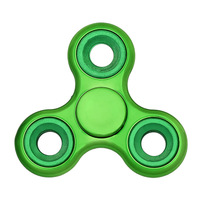 Gyroscope à quatre roulements en métal électroplaqué, jouet anti-stress à trois pales pour rotation des doigts