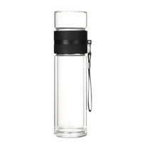 Bouteille d'eau en verre borosilicate haute résistance, séparation thé/eau, anti-explosion, résistante aux hautes températures, isolation portable
