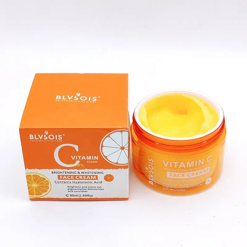 85ml Cuidado de la piel profesional antienvejecimiento crema hidratante facial brillo y blanqueamiento vitamina C crema facial