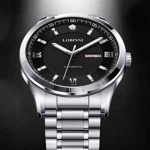 Relojes Automáticos para Hombre con Logotipo Personalizado, Diseño de Esfera con Fecha, Correa de Acero Inoxidable de Lujo, Luminosos, Resistentes al Agua - Product Image 5