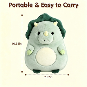 Almohadillas térmicas de fisioterapia aptas para microondas, peluche de dinosaurio con peso, animal de peluche con cuentas de turmalina y lavanda - Product Image 2
