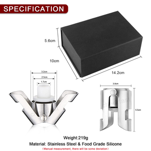 <span class=keywords><strong>Bouchon</strong></span> de vin mousseux personnalisé individuel garder plus longtemps frais bouteille scellant <span class=keywords><strong>bouchon</strong></span> en acier inoxydable <span class=keywords><strong>bouchon</strong></span> de bouteille en liège champagne - Product Image 4