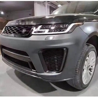 Kit de Carroceria de Alta Qualidade para Range Rover Sport L494 2014-2017, Atualização para 2020 SVR com Faróis e Lanternas LED, Capô, Para-choque e Para-lamas