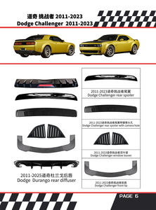 Kit de carrosserie de mise à niveau de véhicule ZL1 1LE : séparateur de pare-chocs avant, diffuseur arrière, jupes latérales, volets de fenêtre, spoiler pour <span class=keywords><strong>Camaro</strong></span> <span class=keywords><strong>2016</strong></span>+ - Product Image 4