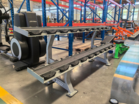 ROSEN Équipement de musculation professionnel pour salle de sport, support de rangement à deux niveaux pour haltères hexagonaux à tête ronde