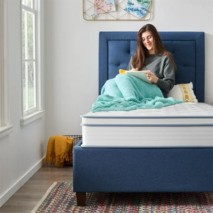 Tamaño Queen Precio <span class=keywords><strong>de</strong></span> fábrica Colchón plegable suave Confort Lujoso <span class=keywords><strong>Lana</strong></span> Capa superior Cool Touch Hybrid Pocket Spring Colchón - Product Image 2