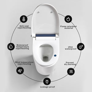 Keorh Toilettes intelligentes Citerne dissimulée Inodoro <span class=keywords><strong>Toilette</strong></span> en céramique montée au sol Toilettes à siphon en S - Product Image 4